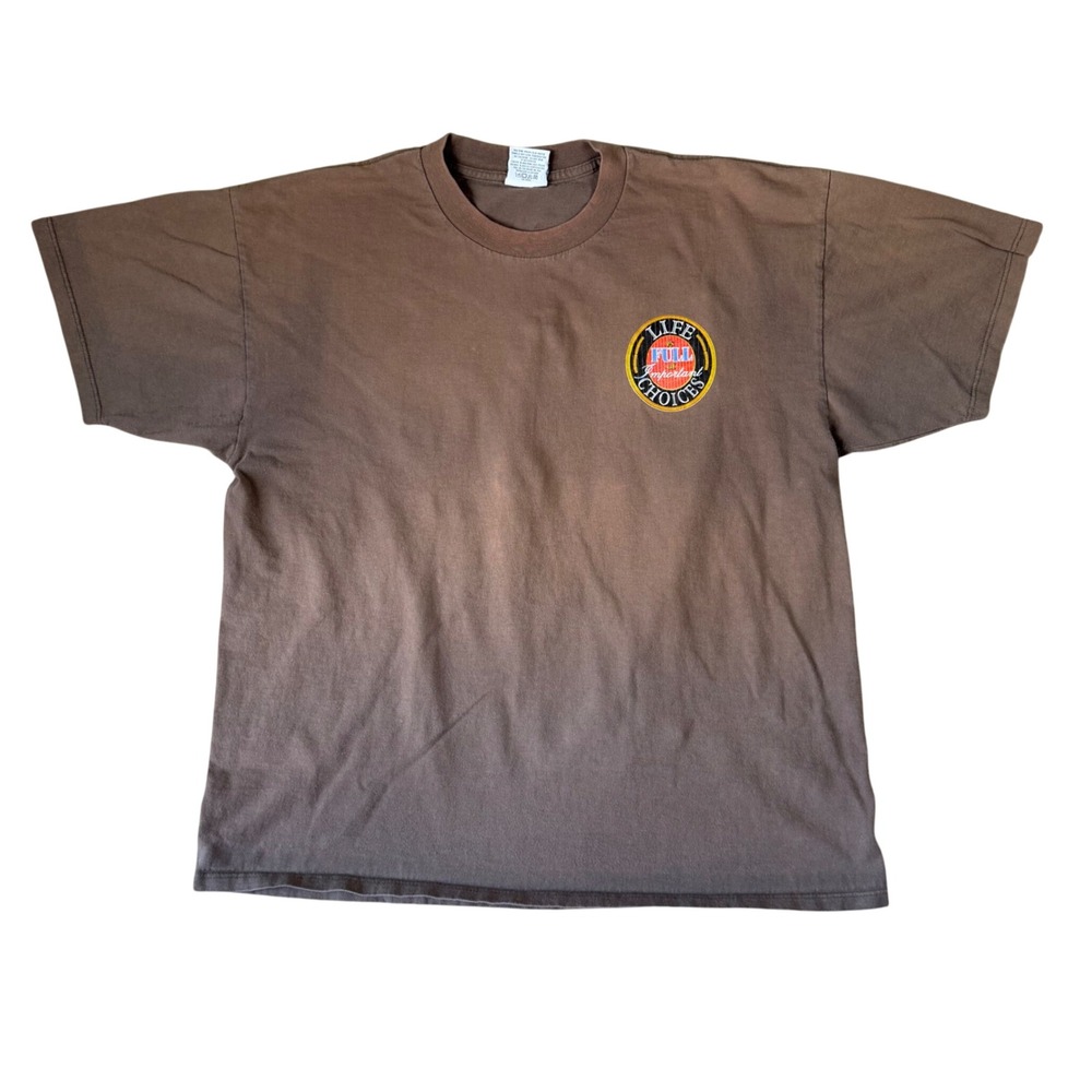 Vintage 1998 Gildan Heavy Weight Cigar T Shirt Brown Mens XL Life of Choices